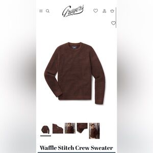 Grayers Chocolate Waffle Knit Crewneck Sweater